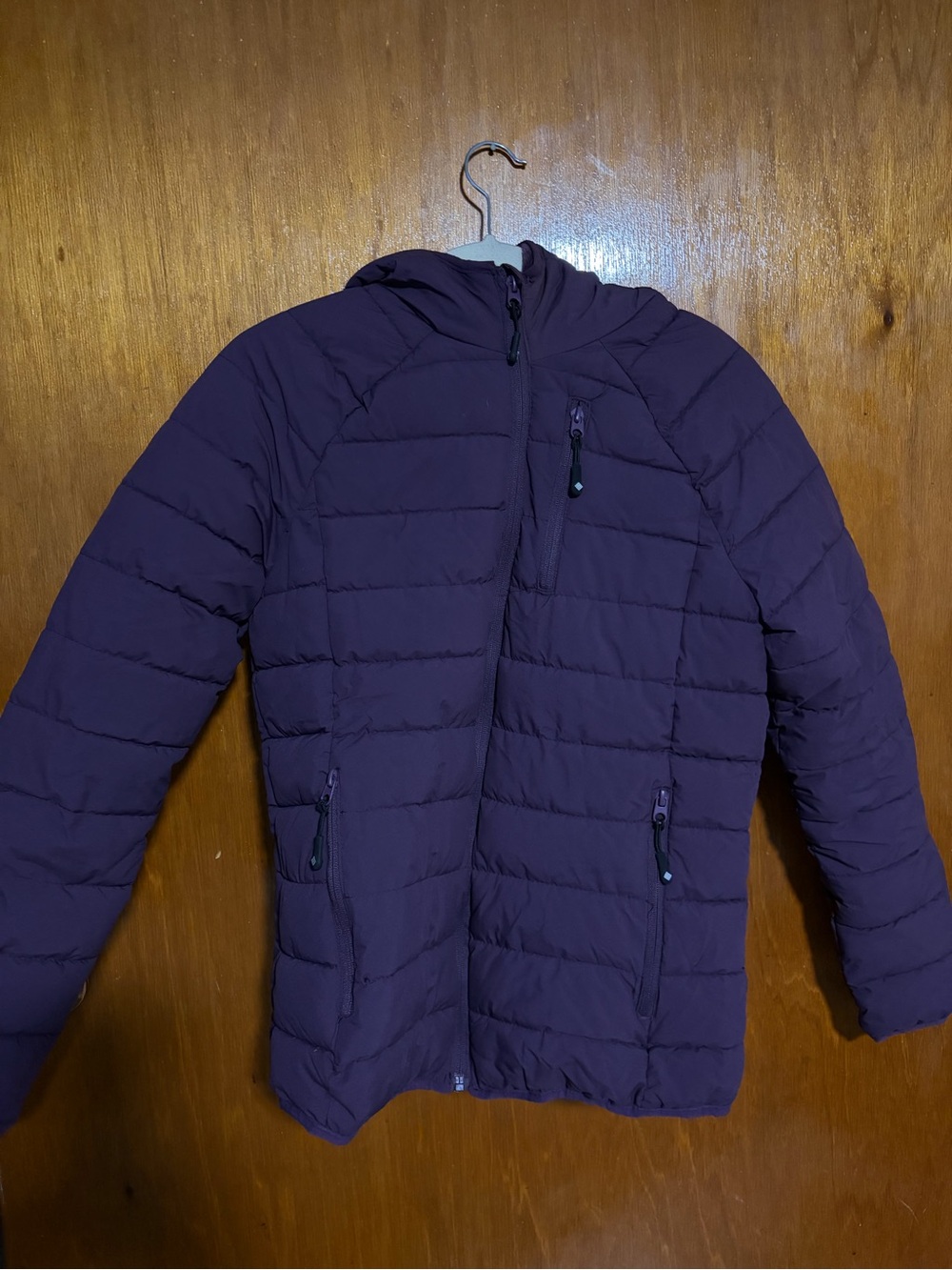 Big Chill Quilted Hooded Jacket in Plum Purple